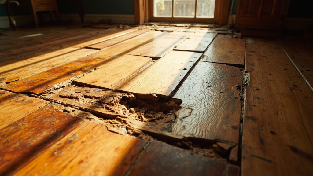 Cupping or Buckling Wood Floors in Dallas TX 75201