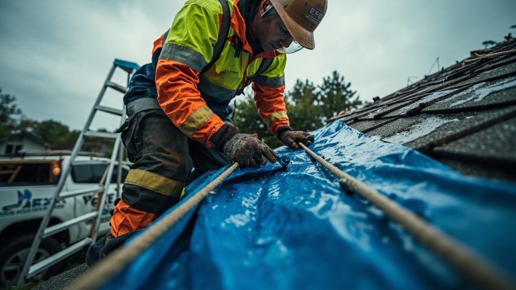 Emergency Roof Leak Tarping in Dallas TX 75215