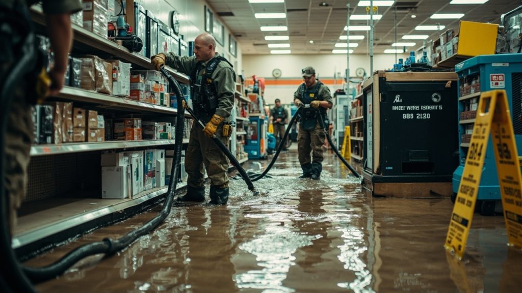 Retail Store Water Cleanup in Dallas TX 75215