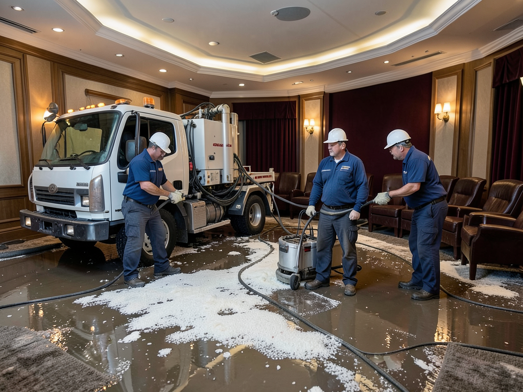 Dealing with a flooded luxury media room or home t