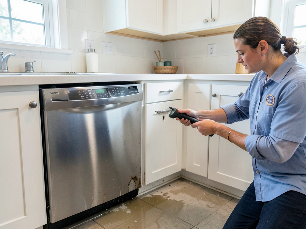 Fixing water damage from leaking dishwashers in yo