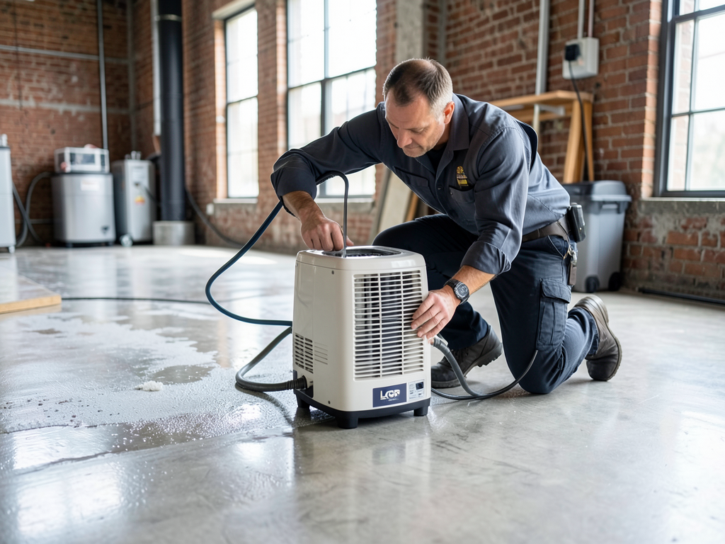 How to properly dry out polished concrete floors a