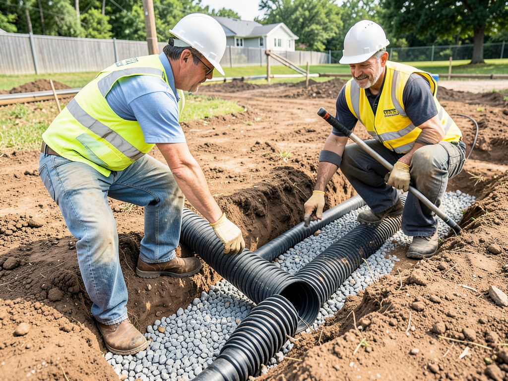 Improving your yard drainage to prevent house floo